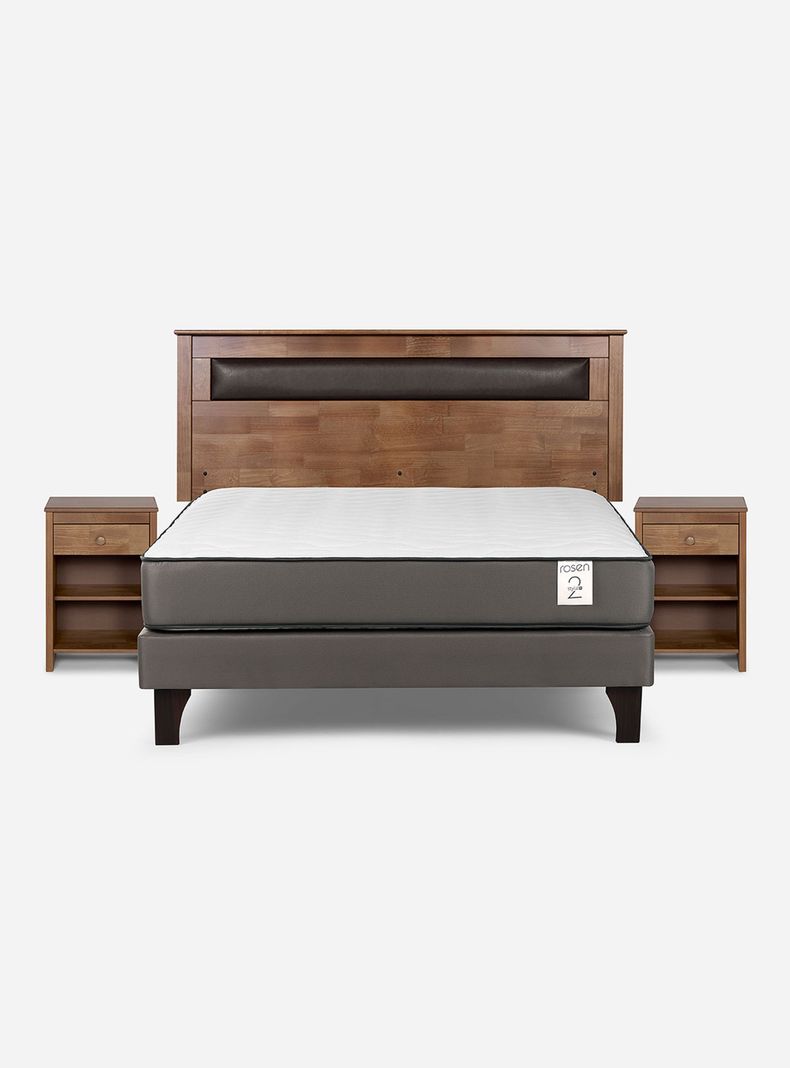 Cama Europea New Style 2 Plus 2 Plazas + Set Muebles Ferrara-1