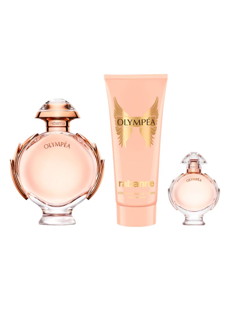 Set Perfume Olympéa Rabanne EDP Mujer 80 ml + Sensual Loción Corporal 100 ml + Eau de Parfum 6 ml-0