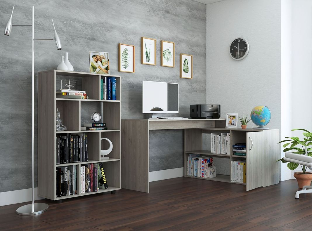 Escritorio TuHome Office 8 + Biblioteca-4