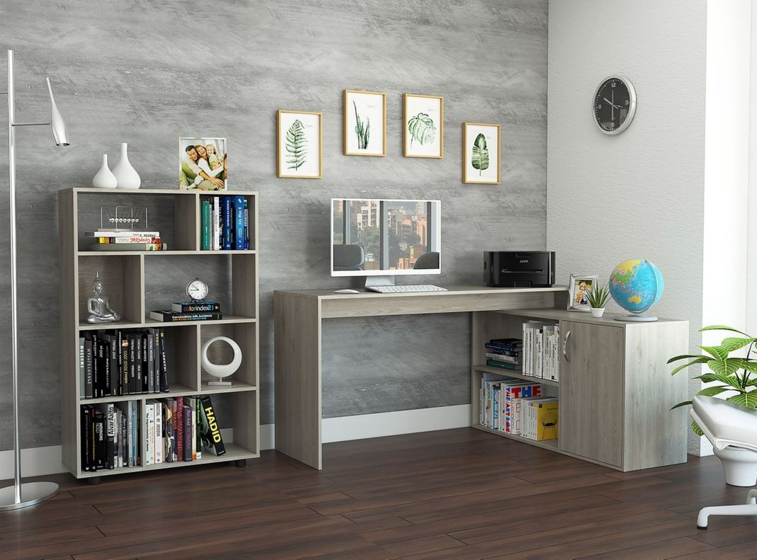Escritorio TuHome Office 8 + Biblioteca-3