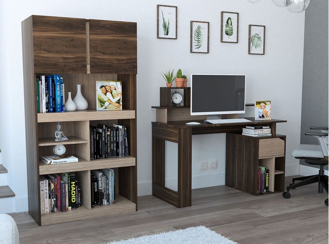 Escritorio Office 9 + Librero TuHome-1