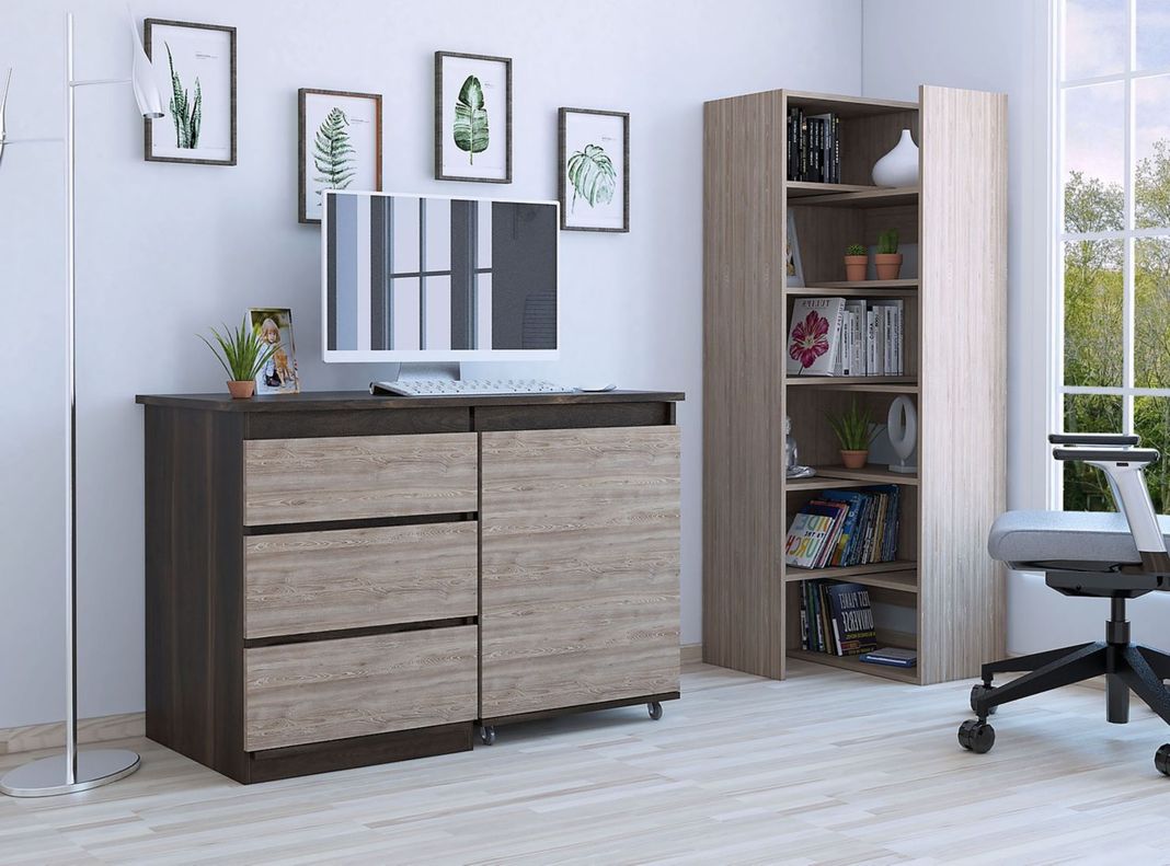 Escritorio Office 10 + Librero TuHome-1