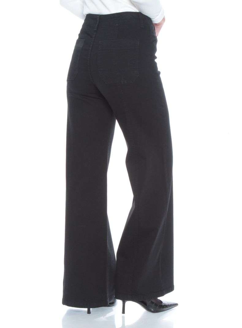 Jeans Wide Leg Tiro Alto Pretina Interna-1