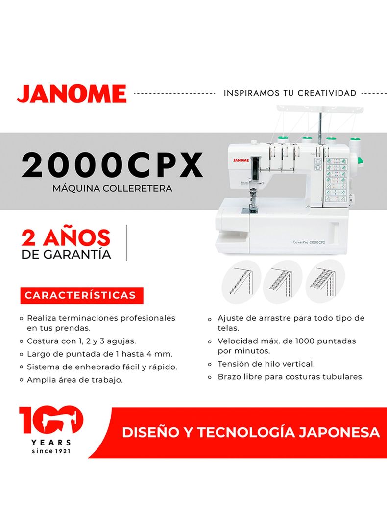 Máquina Colleretera 2000CPX Janome-6