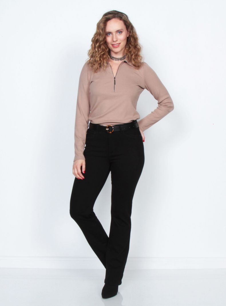 Jeans Recto Tiro Alto Pretina Diseño Regular Fit-3