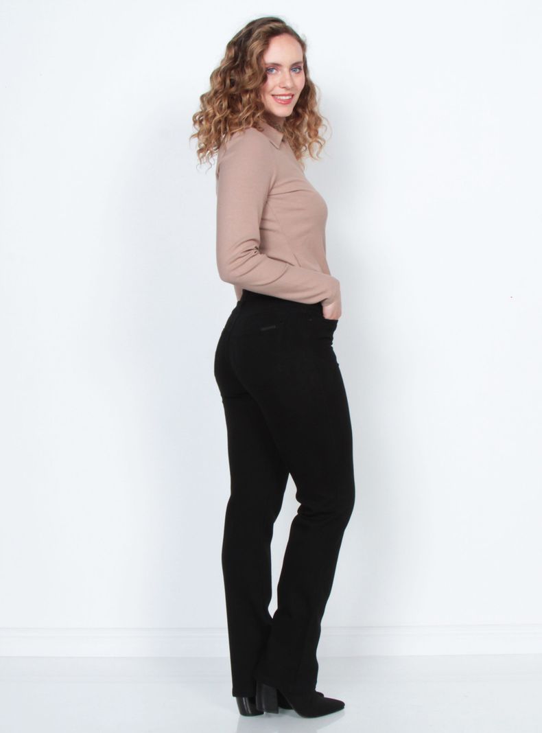 Jeans Recto Tiro Alto Pretina Diseño Regular Fit-4