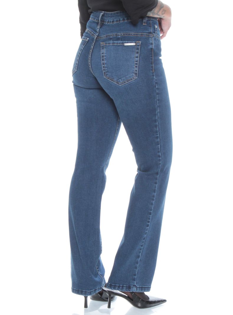 Jeans Boot Cut Tiro Alto Botón Push In Push Up-1