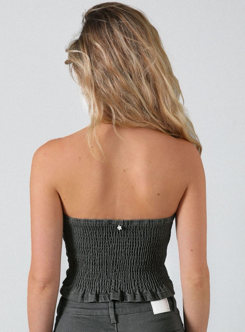 Top Strapless Tachas Gray-1