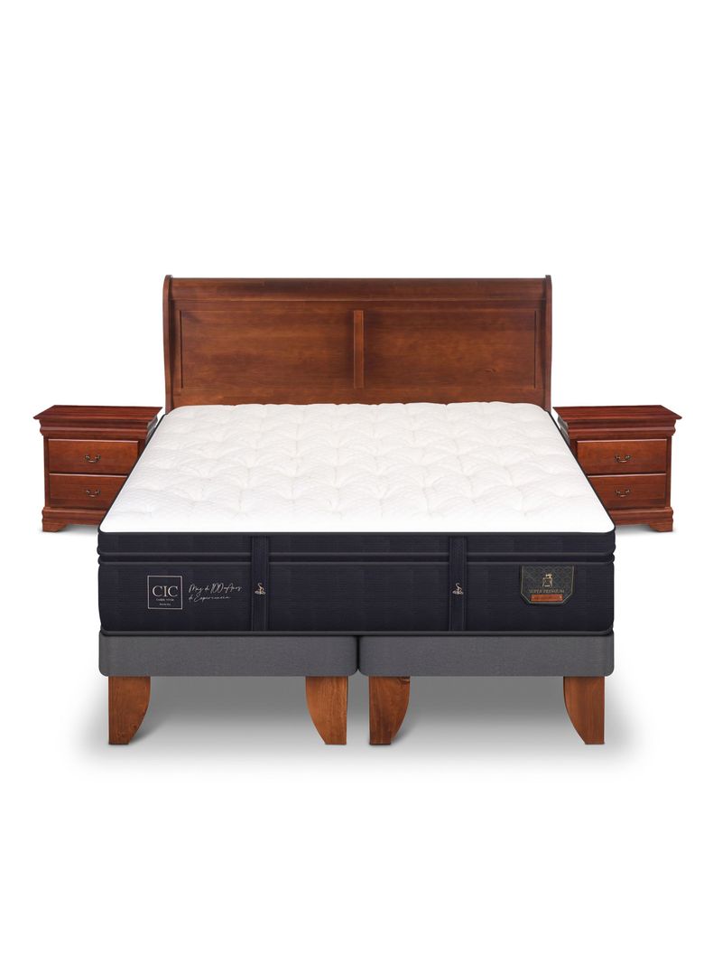 Cama Europea Super Premium King Miro + Set Muebles-2