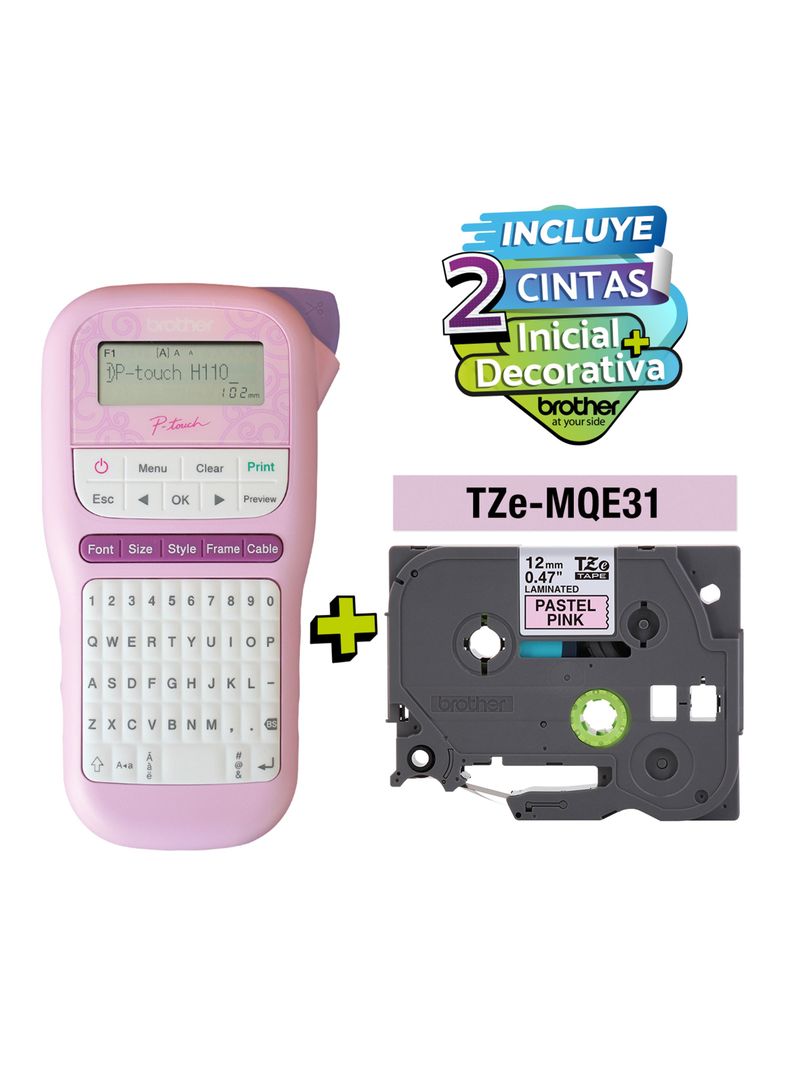 Rotulador Electrónico + Cinta Rosada Extra PTH110PK más-0