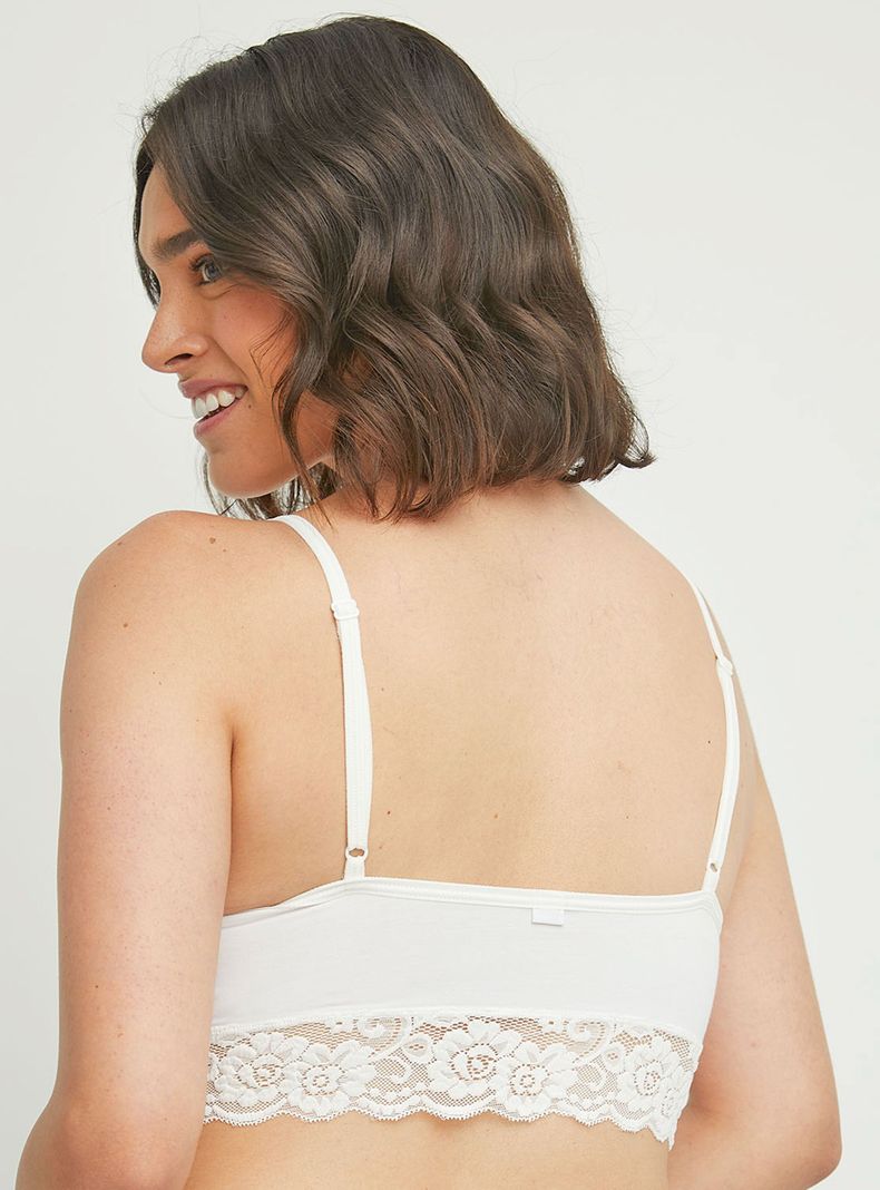 Bralette Algodón Encaje Romance 989103-1