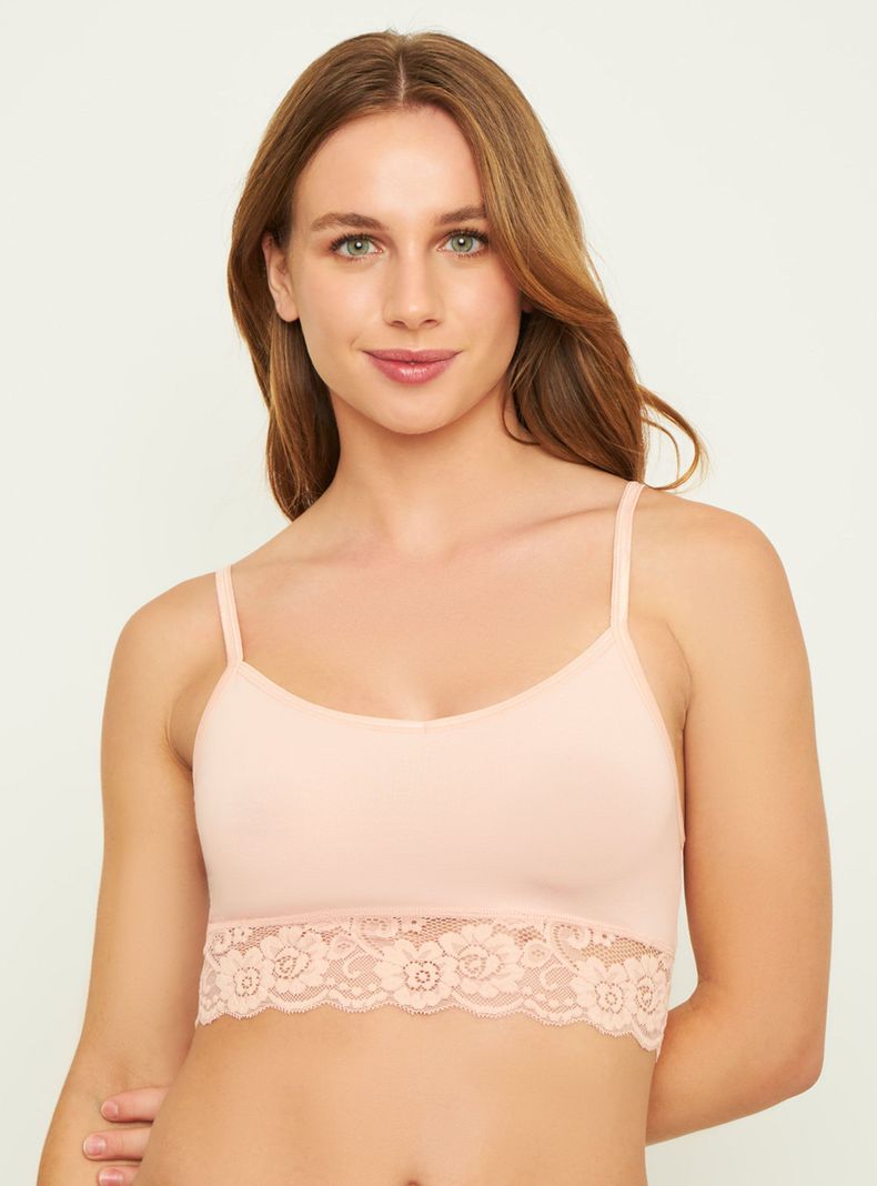 Bralette Algodón Encaje Romance 9891Pe-0
