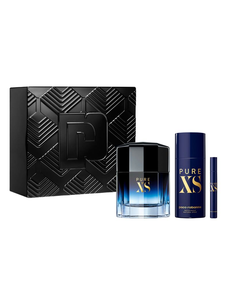 Set Perfume Pure XS EDT Hombre 100 ml + Desodorante 150 ml + Mega Spritzer 10 ml-1