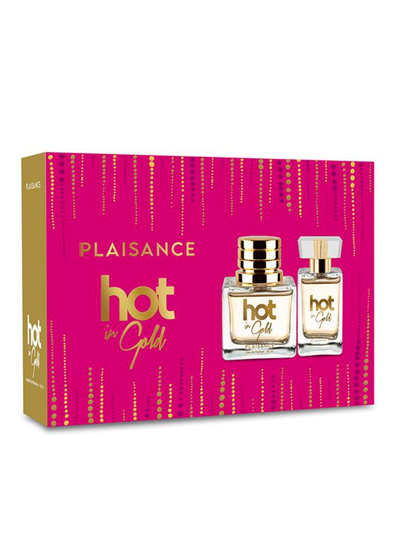 Set Perfume Hot in Gold EDP Mujer 80 ml + Miniatura 30 ml-1