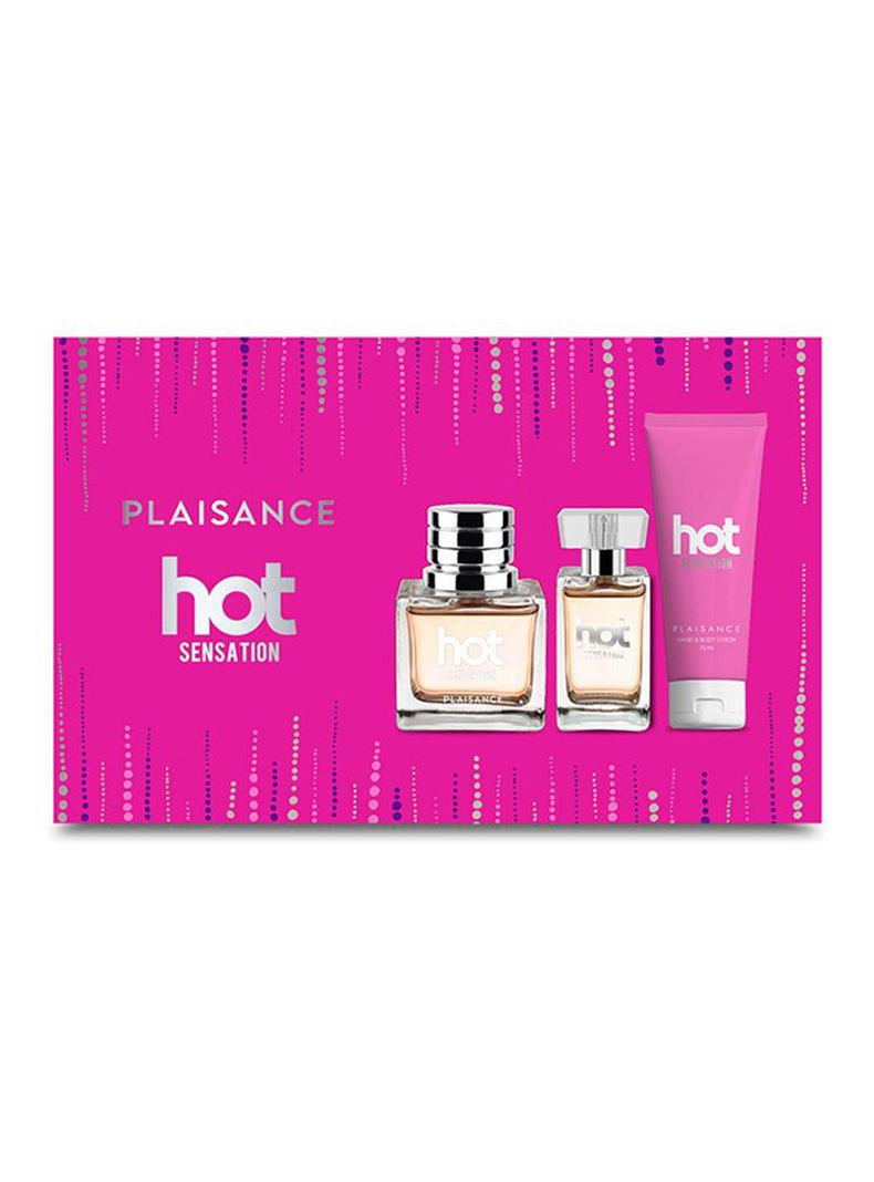 Set Perfume Hot Sensation EDP Mujer 80 ml + Miniatura 30 ml + Hand and Body Lotion 75 ml-0