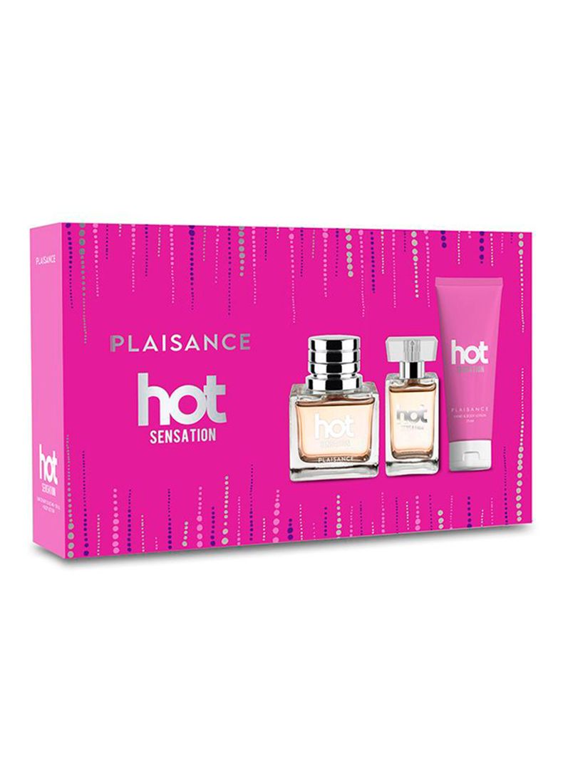 Set Perfume Hot Sensation EDP Mujer 80 ml + Miniatura 30 ml + Hand and Body Lotion 75 ml-1