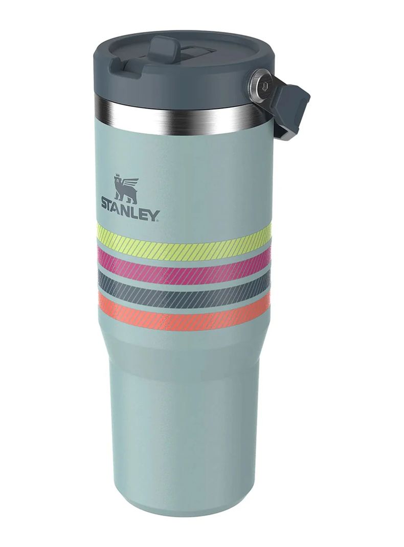 Botella Térmica Flip Straw Peony Seafoam Stripe-1