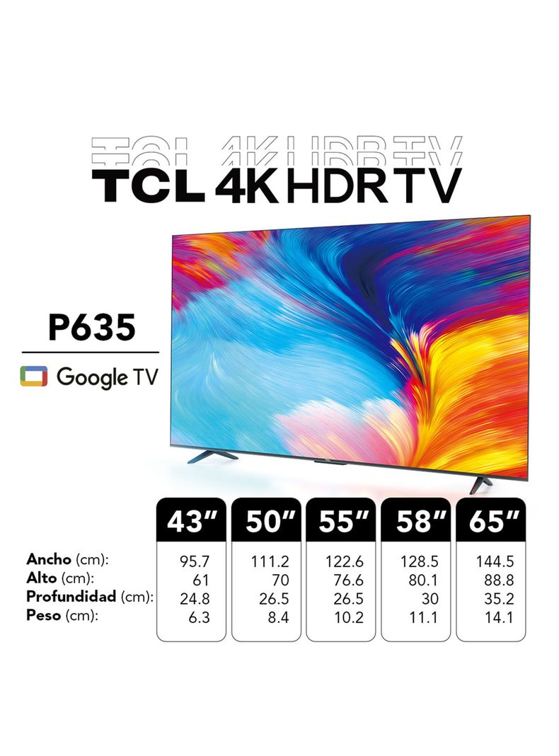 LED Smart TV 43" 4K UHD 43P635 Google TV Passion Line-9