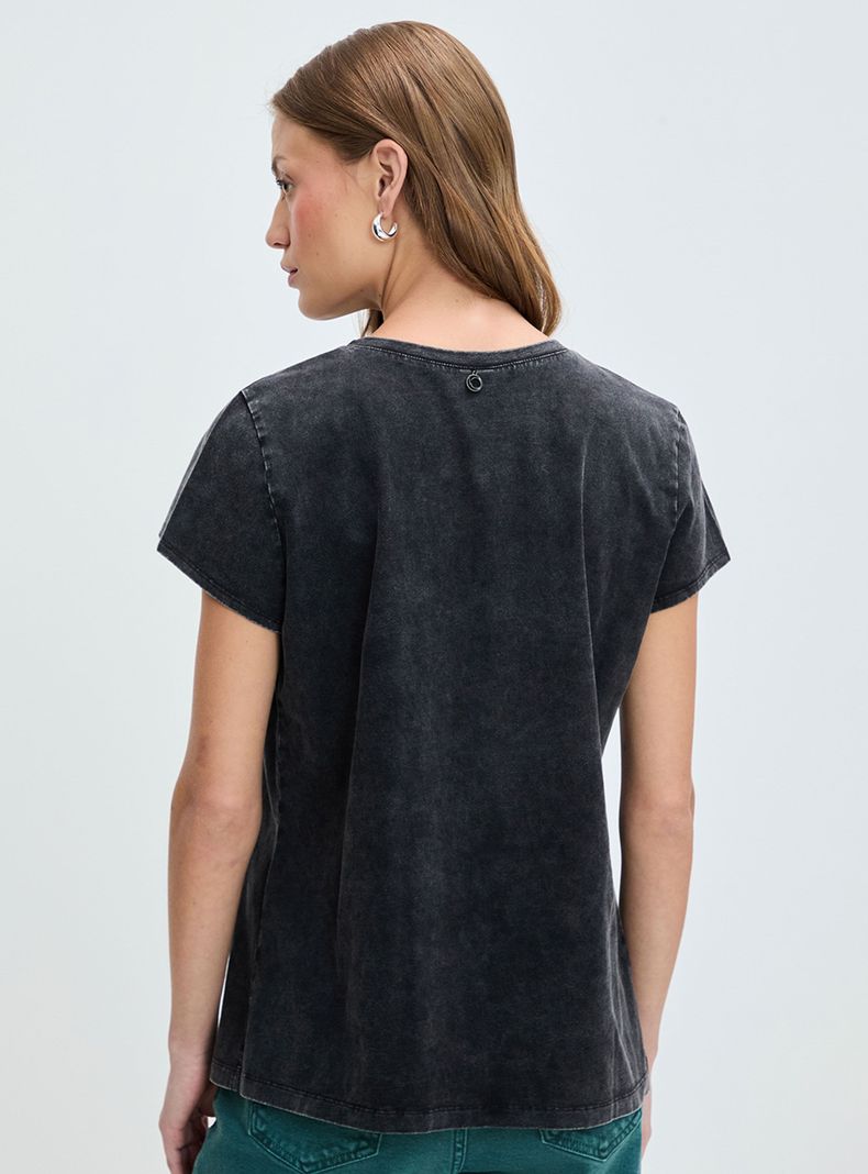 Polera Estampada Corte Regular Básico-1