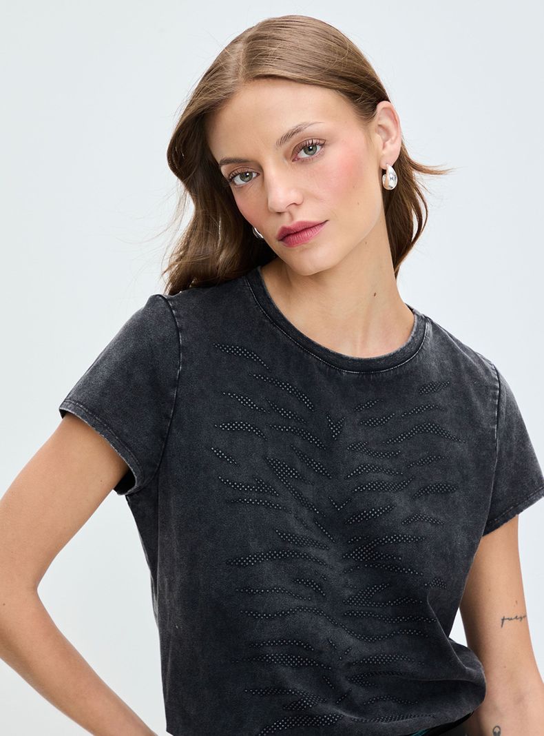 Polera Estampada Corte Regular Básico-2