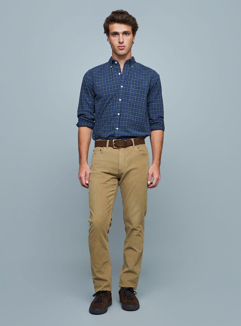 Camisa Estampada Cuadros Casual-2