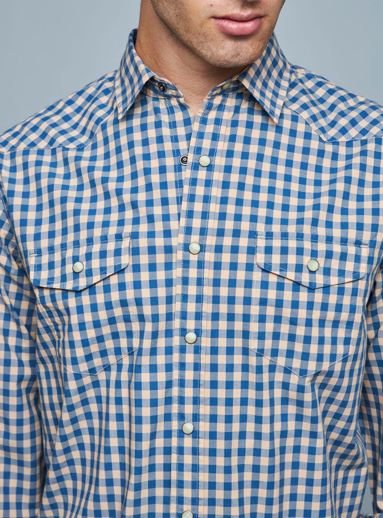 Camisa Bolsillos Frontales Casual-1