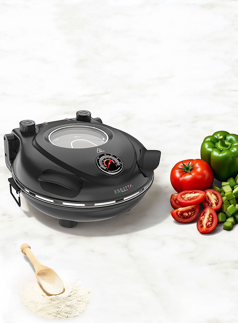 Horno Eléctrico para Pizza 1400W con Visor EK-001-6
