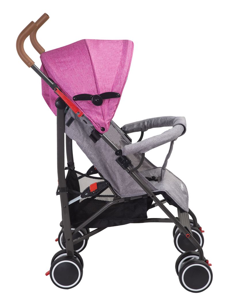 Coche Paragua Clap Melange Rosado Bebesit-1