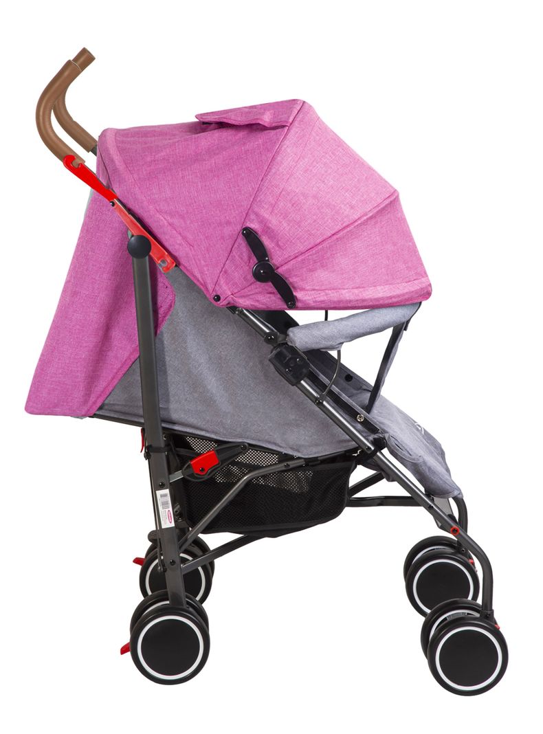 Coche Paragua Clap Melange Rosado Bebesit-2