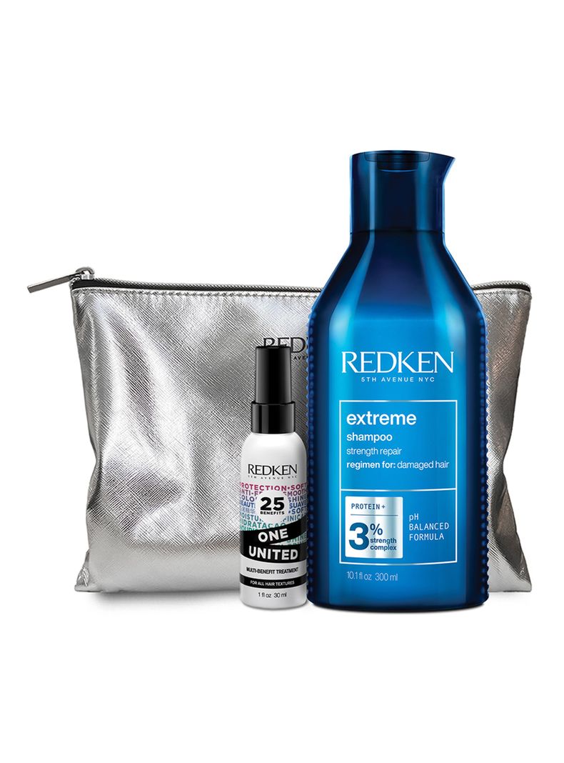 Set Reparacion Cabello Dañado Shampoo Extreme 300ml + Spray One United 30ml Redken-0