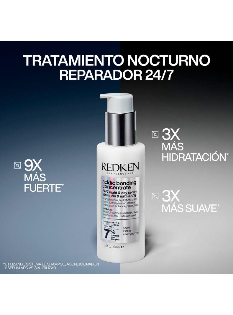 Serum ABC Reparación 24/7 Cabello Dañado Acidic Bonding Concentrate 100ml Redken-1