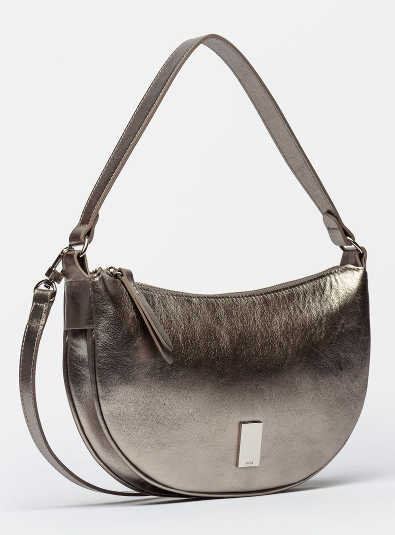 Cartera al Hombro Lua en Cuero Graneado Metalizado-1