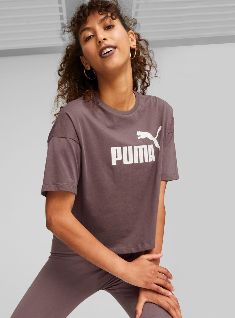 Polera Café Ess Cropped Logo Tee Mujer-0
