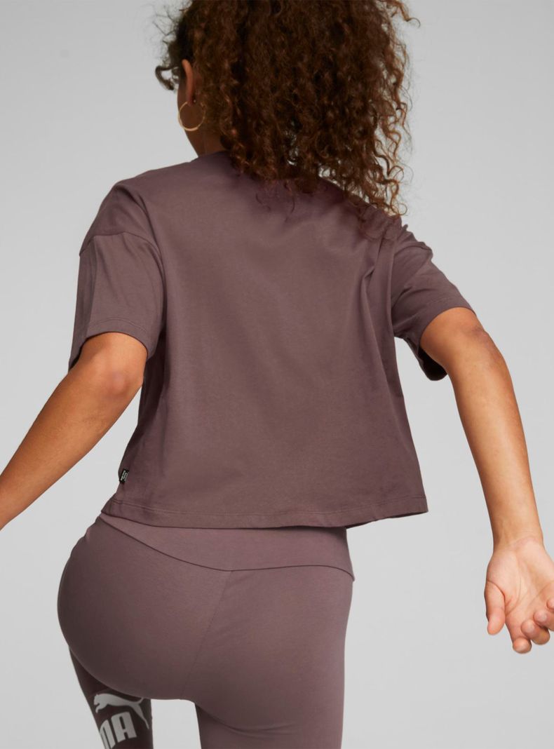 Polera Café Ess Cropped Logo Tee Mujer-1