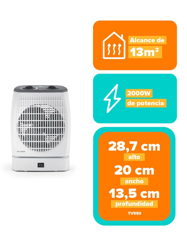 Termoventilador 2000W TV550 Blanco-2