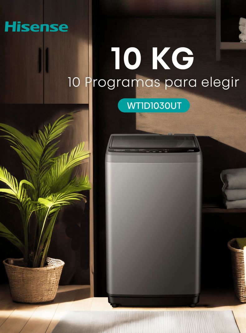 Lavadora Carga Superior 10 Kg  WT1D1030UT-9