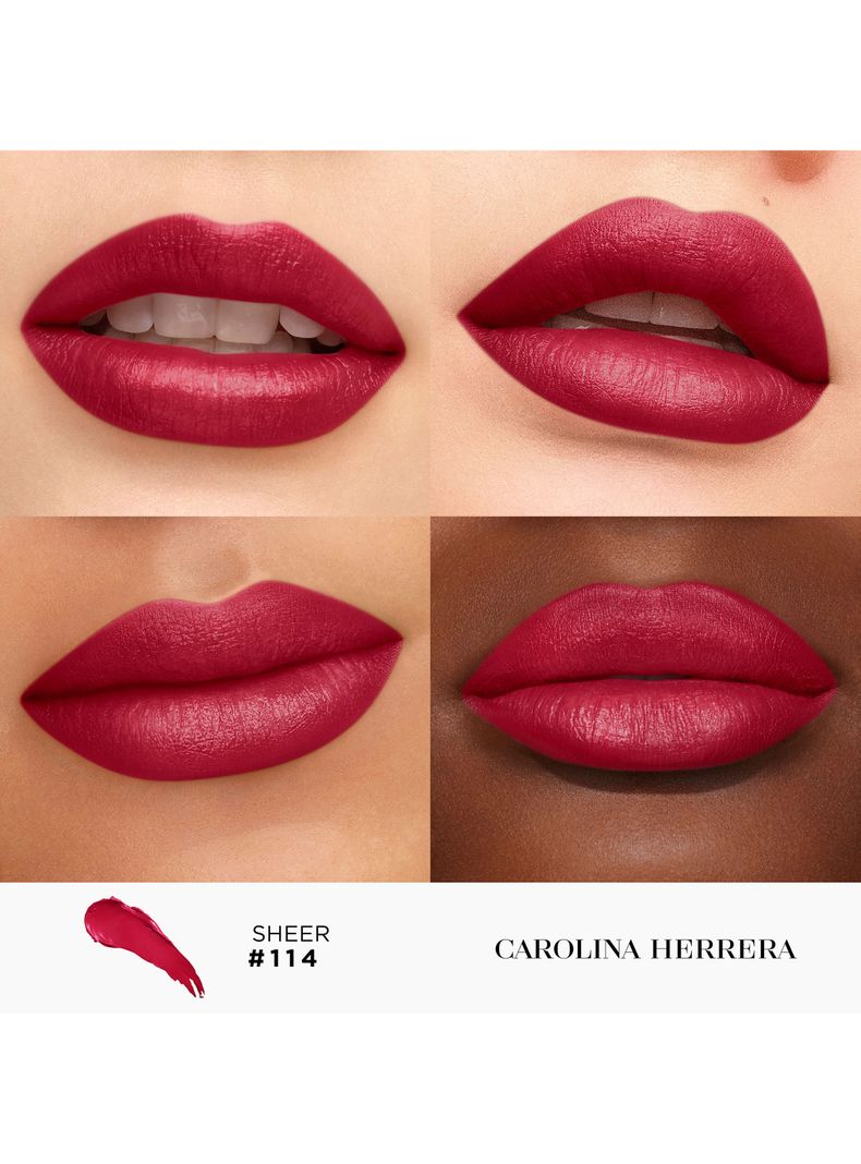 Fabulous Kiss Lipstick Sheer Carolina Herrera 114 Lucky Flush Red 3.5g-1