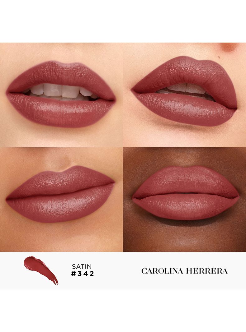 Fabulous Kiss Lipstick Satin Carolina Herrera 342 Moka Craze Nude 3.5g-1