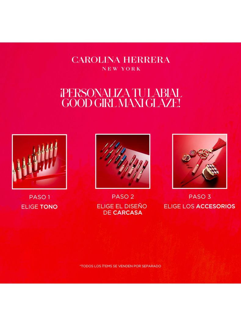 Good Girl Maxi Glaze Lipstick Case Carolina Herrera Red & Pink -5