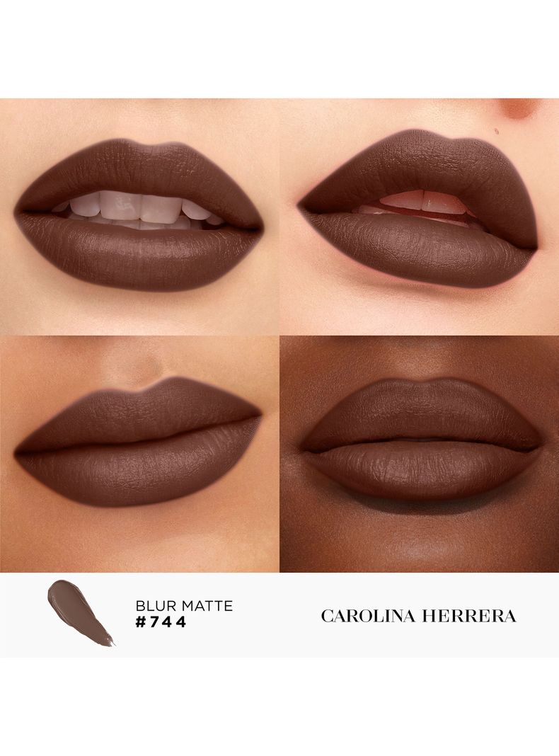 Fabulous Kiss Lipstick Blur Matte Carolina Herrera 744 Dark Leather 3.5g-2