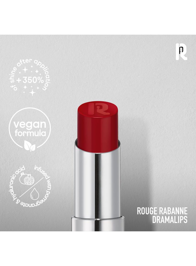 Dramalips Glassy Lipstick Barra de Labios Brillante Red 3 g Rabanne-3