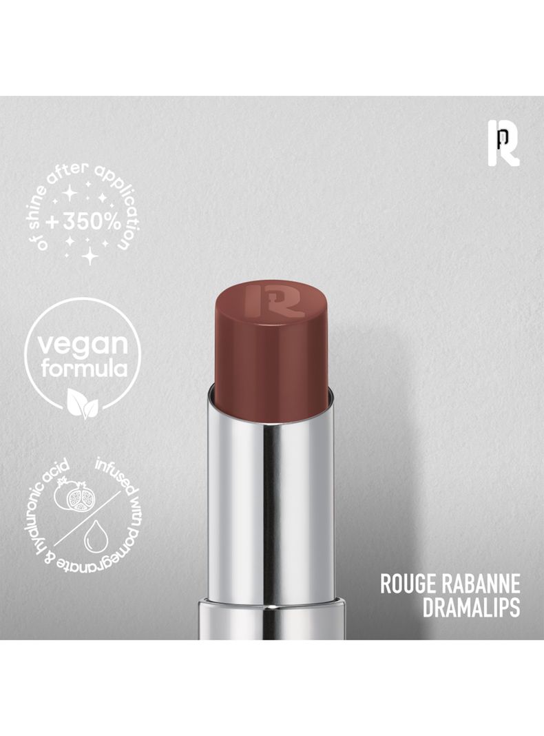 Dramalips Glassy Lipstick Barra de Labios Brillante Brown 3 g Rabanne-3