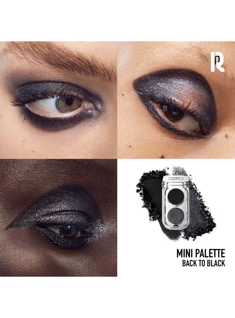 Mini Palette Eyeshadow Mini Paleta de Sombras para Ojos Rabanne Back To Black-2