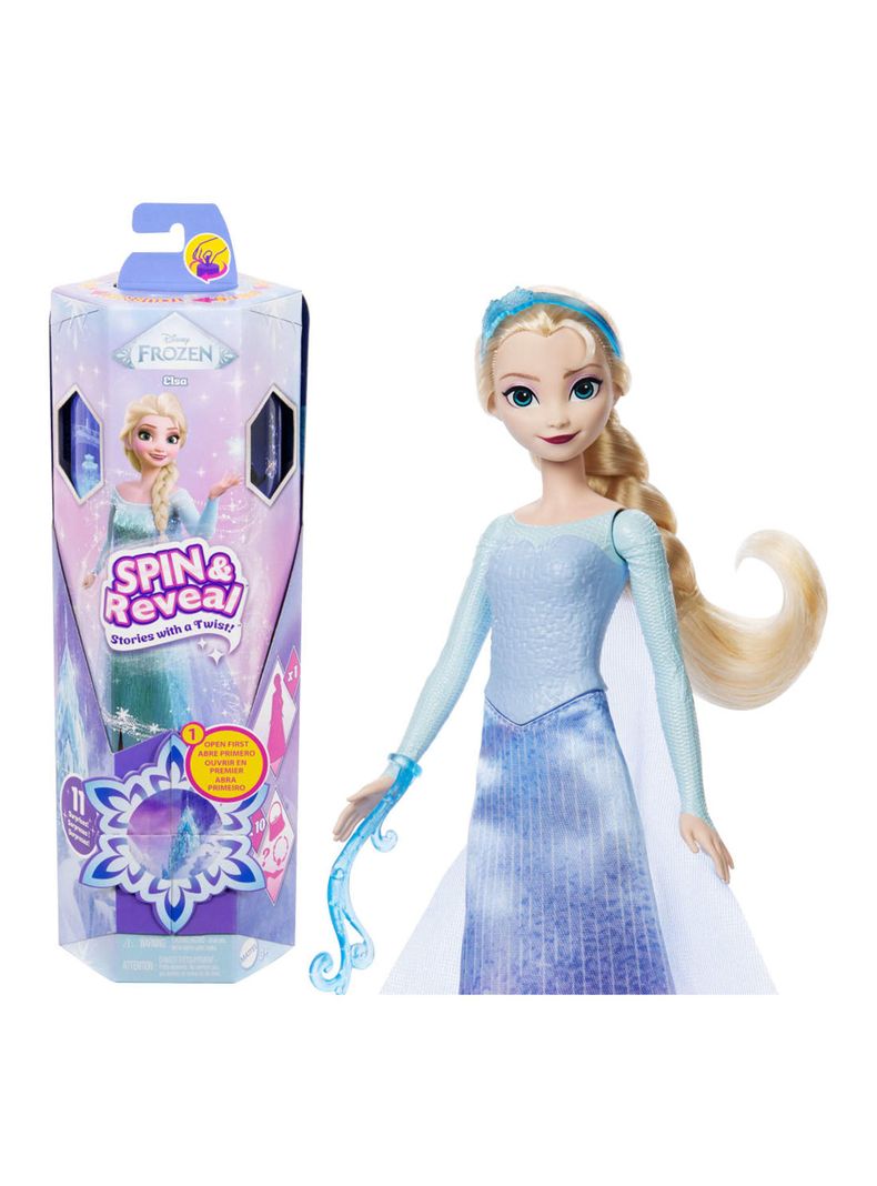 Muñeca Spin and Reveal Elsa-1