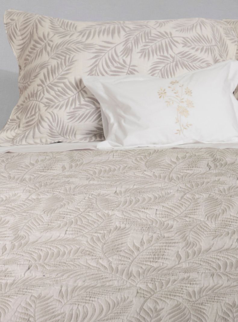 Cubrecama Jacquard Palm 2 Plazas Café-0