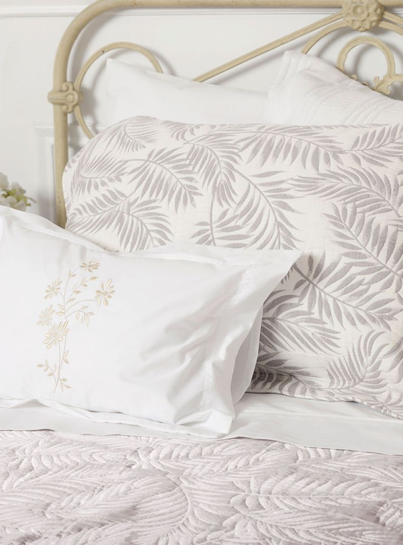 Cubrecama Jacquard Palm 2 Plazas Café-1