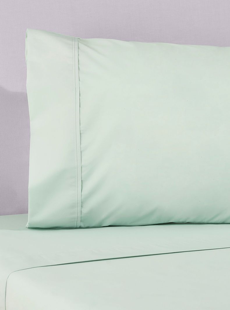 Sábana Lisa Verde Pastel 220 Hilos King-0