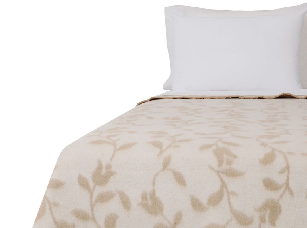Frazada 1 Plaza Jacquard Beige-1
