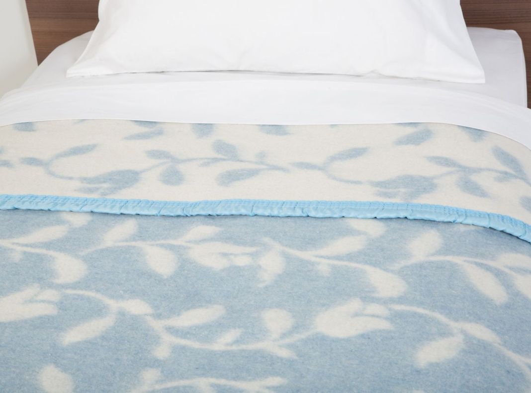 Frazada 1 Plaza Jacquard Azul-1