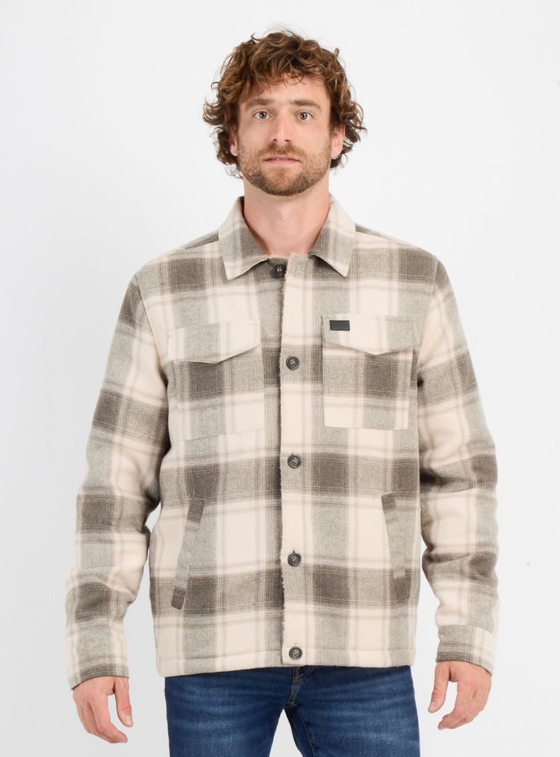 Chaqueta Casual Print Cuadros
